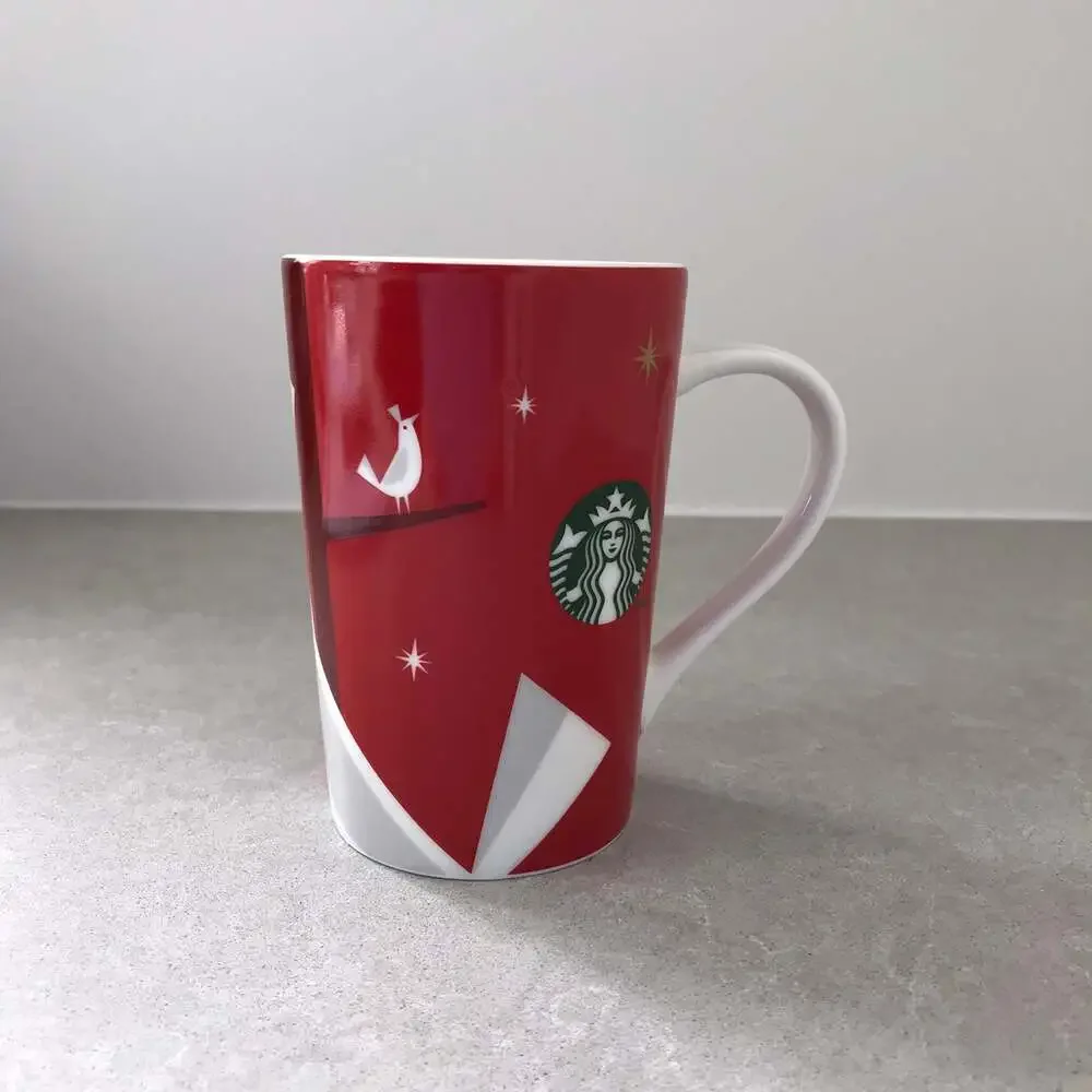 2012 Starbucks 2012 Ceramic Christmas Partridge Bird Mug 12 oz